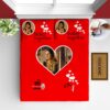 Personalized Photo Bedsheet Red Heart