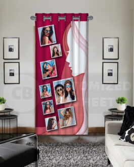 Custom Printed Curtains Collage Dream Girl
